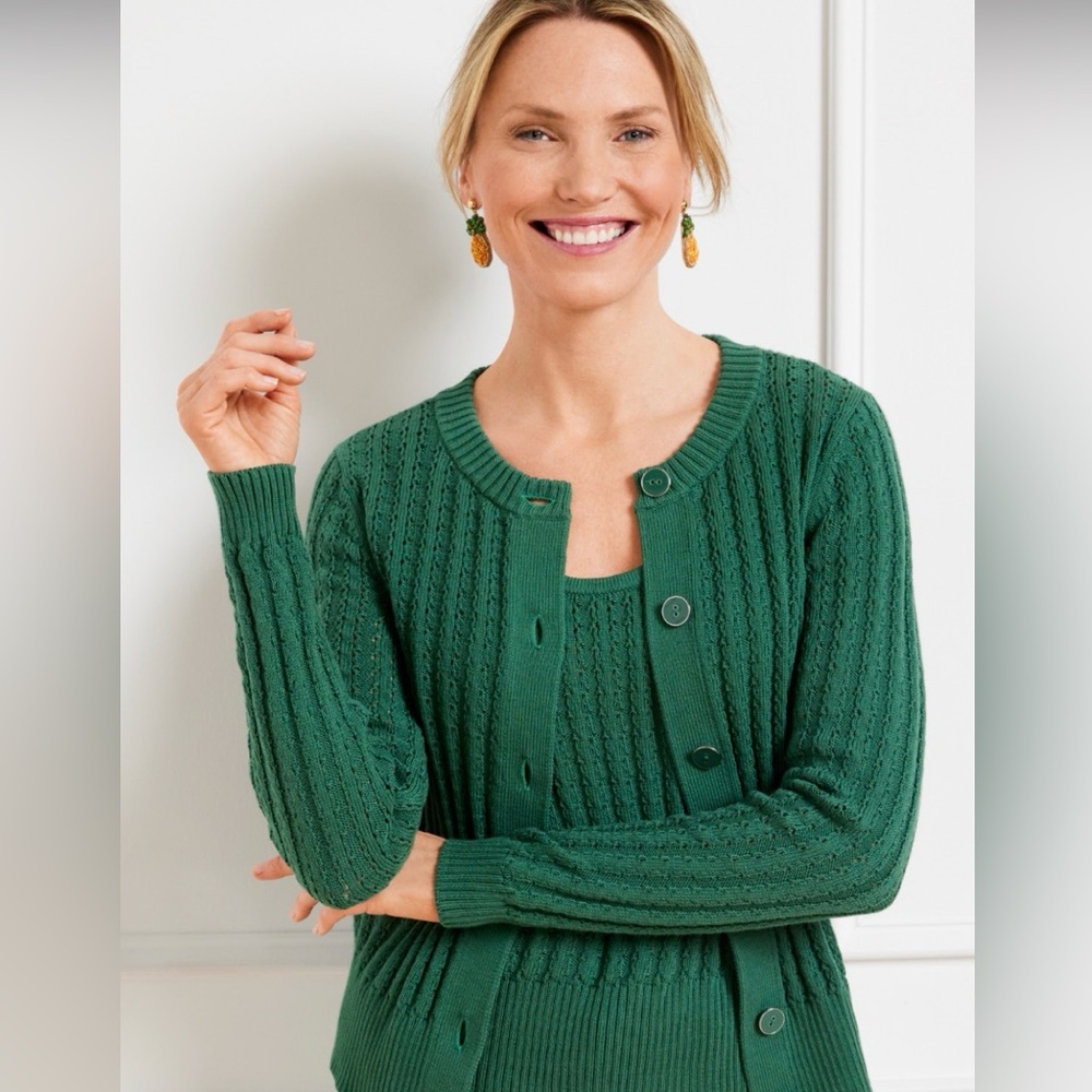 Talbots Forest Green Women's Cardigan